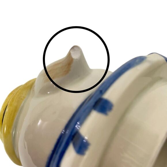 Vintage Hand Painted Teapot Musician Pig Playing Saxophone Jazz Vintage Japan - Picture 12 of 16